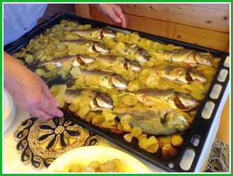 pesce al forno a Sasso della cajana